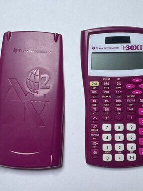 Texas Instruments TI-30X IIS Scientific Calculator Pink Working Solar Powered